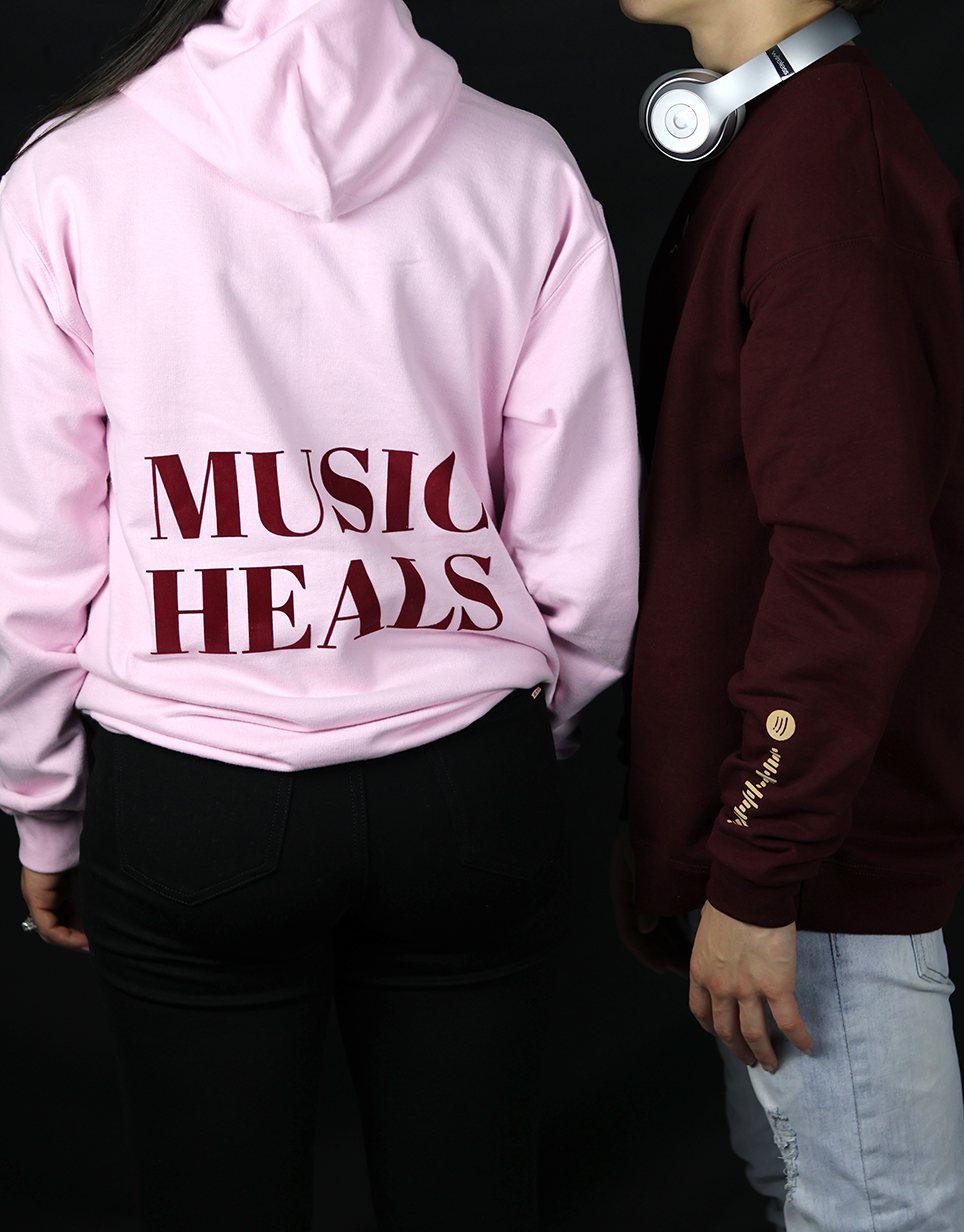 Pink Music Heals Hoodie